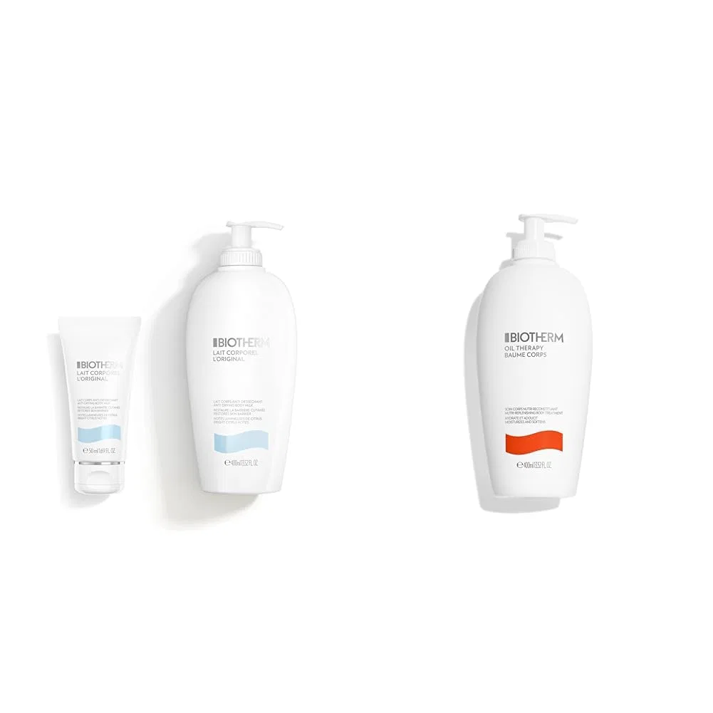 Набор лосьонов для тела Lait Corporel, 400 мл + 50 мл + Oil Therapy 400 мл Biotherm