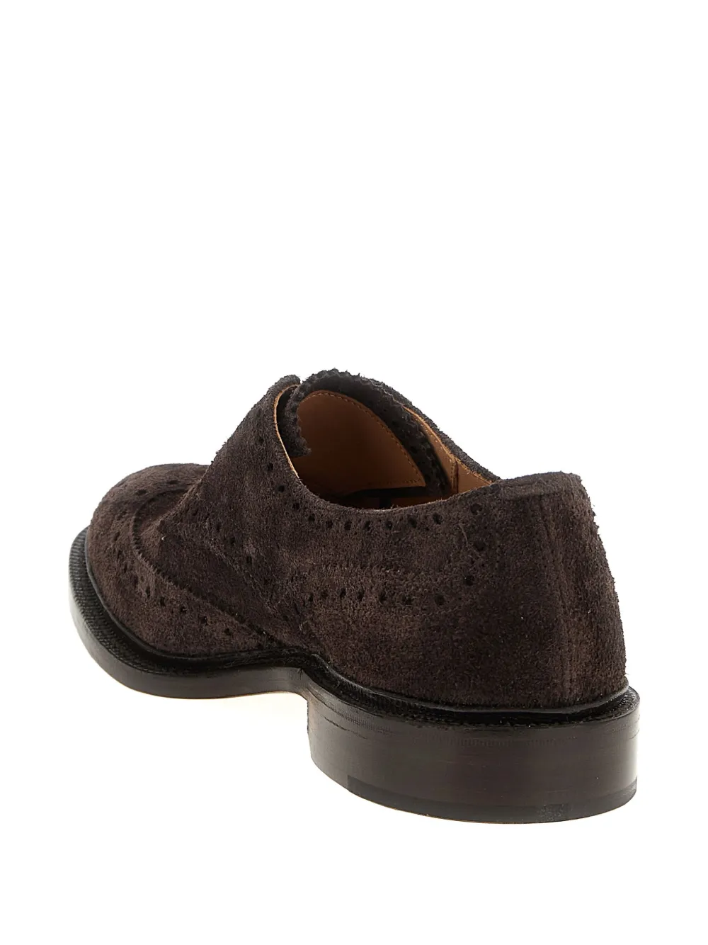 Замшевые оксфорды Bourton на шнуровке Tricker's, коричневый — фото 3