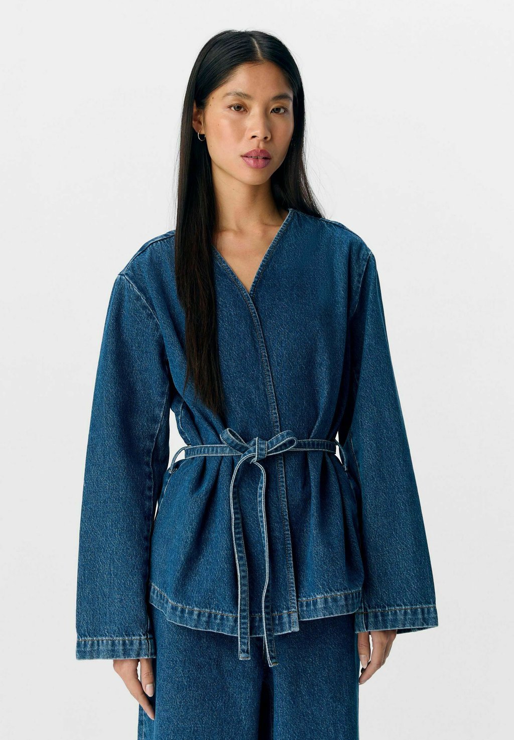 

Джинсовая куртка Object, цвет Medium Blue Denim