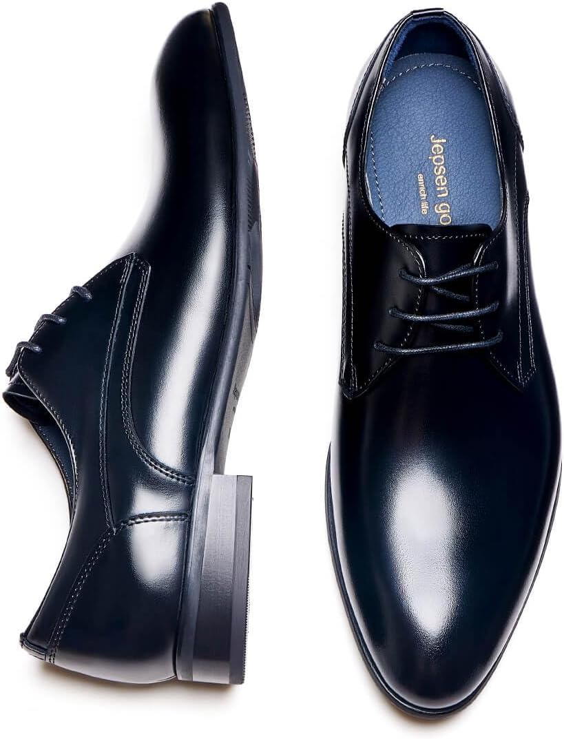 Мужские классические туфли Jepsengord Wingtip из натуральной кожи коровы, оксфорды с брогированием, формальные деловые и свадебные дерби Jepsen Gord, черный — фото 3