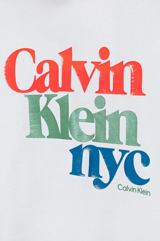 Детская хлопковая толстовка Calvin Klein Jeans, белый — фото 3