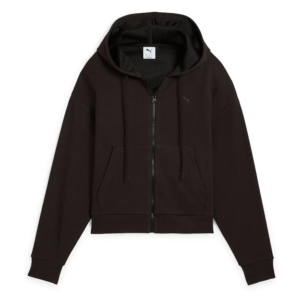 

Толстовка Puma Her Comfort Cropped full zip, черный