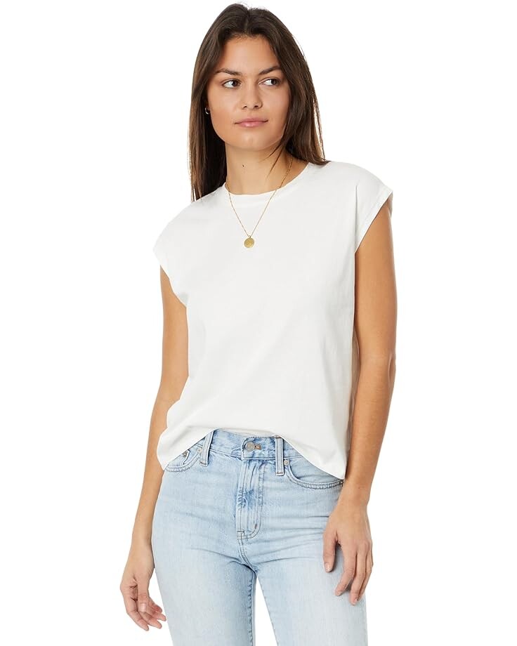 

Майка Madewell Northside Vintage Muscle Tank, цвет White Chalk