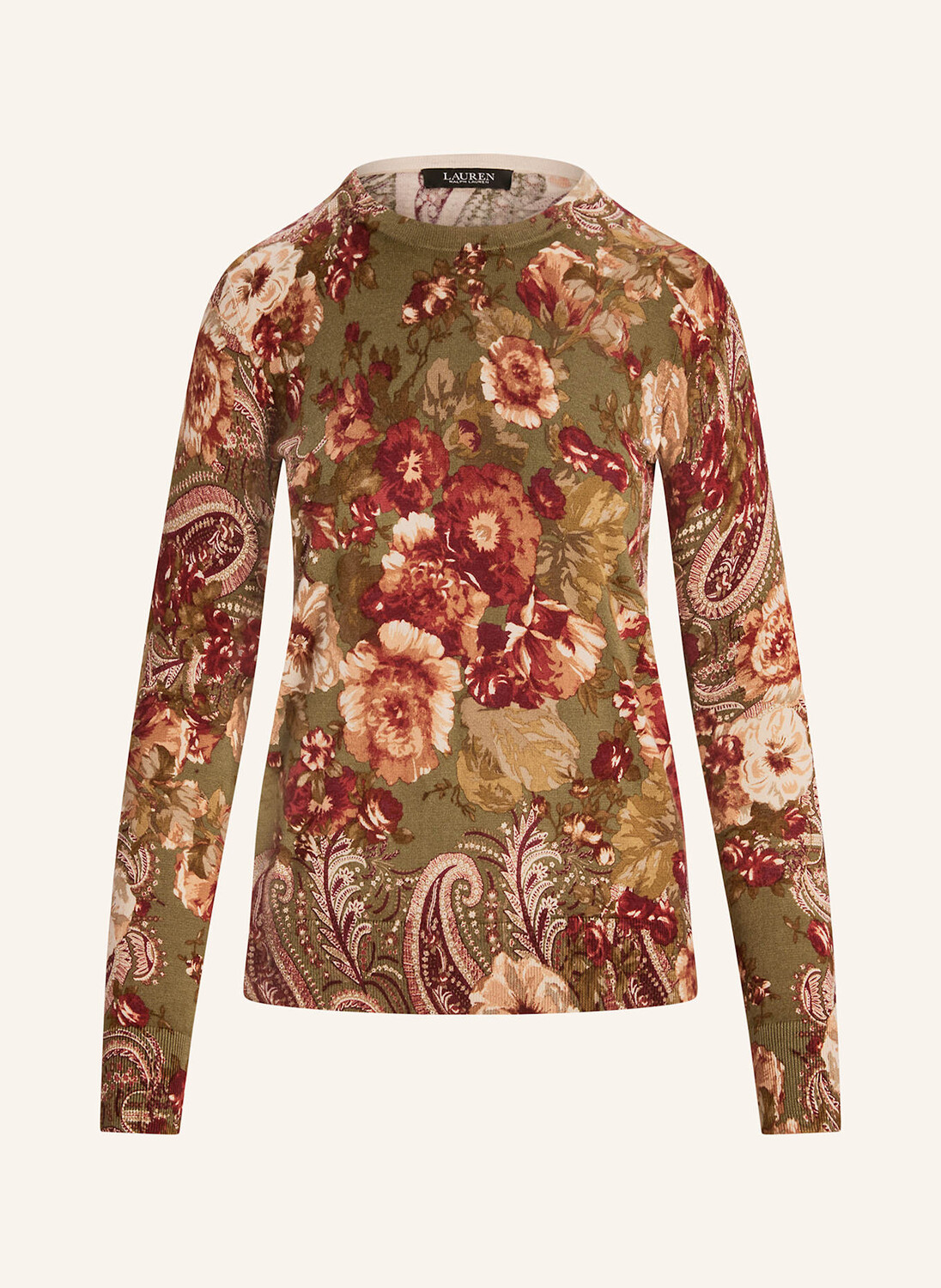 

Свитер LAUREN RALPH LAUREN, зеленый/темно-красный/светло-коричневый