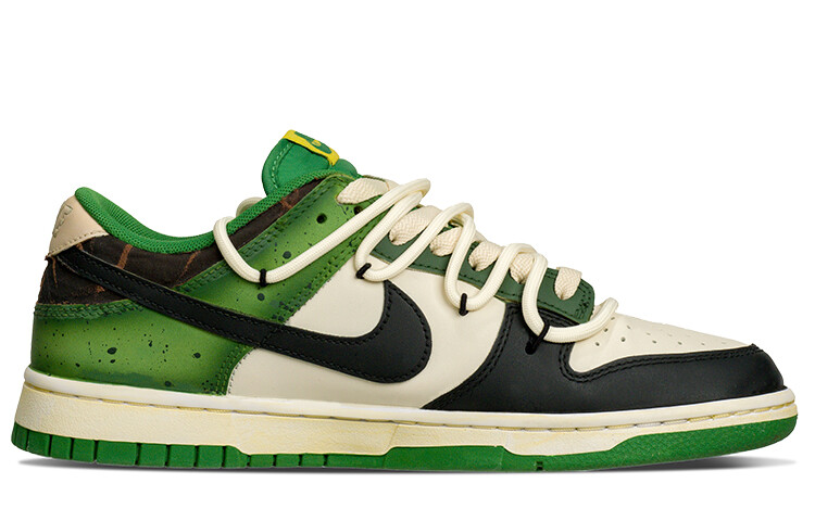 

Кроссовки Nike Dunk Skateboard Shoes Men Low-Top Black/Green/Beige