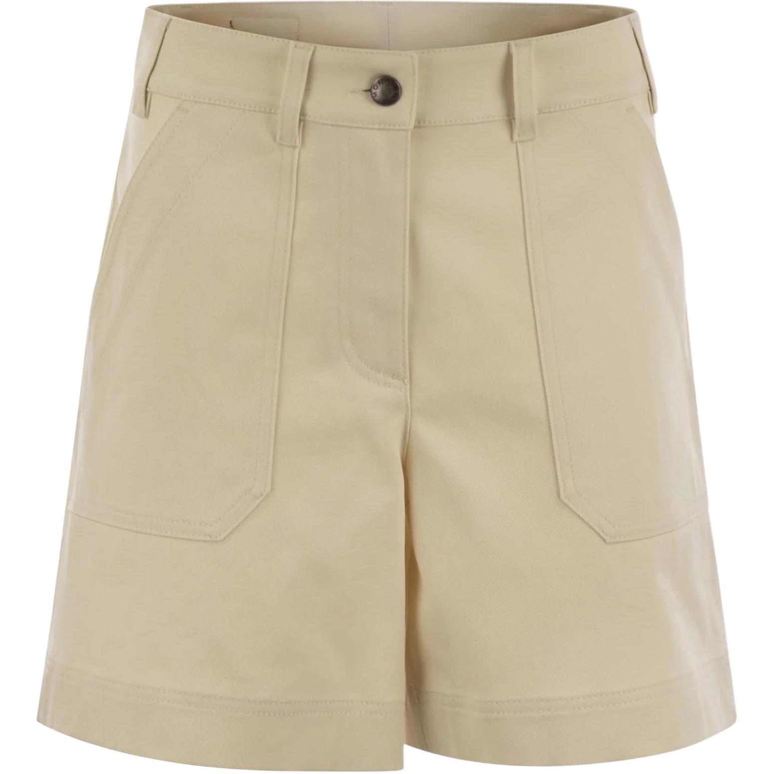 

Шорты с карманом и логотипом Moncler, бежевый