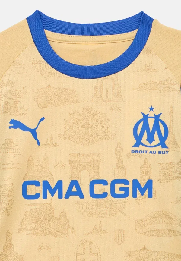 Футболка Puma Olympique Marseille Special Edition National Team Wear, светло-золотой/королевский сапфир — фото 4