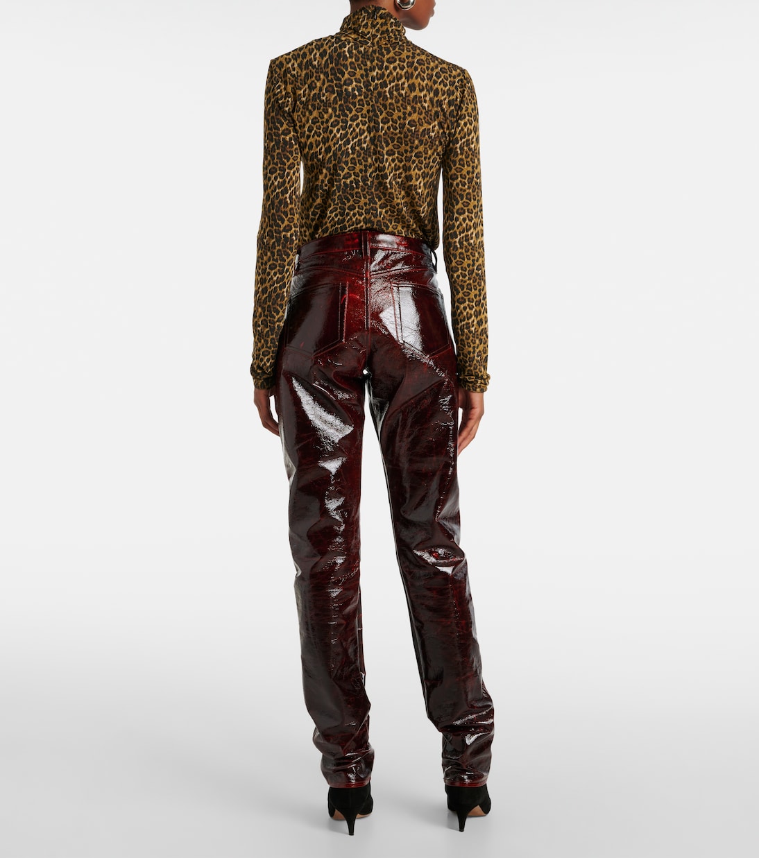 Узкие брюки Lovis из хлопковой смеси Isabel Marant, Cherry — фото 3