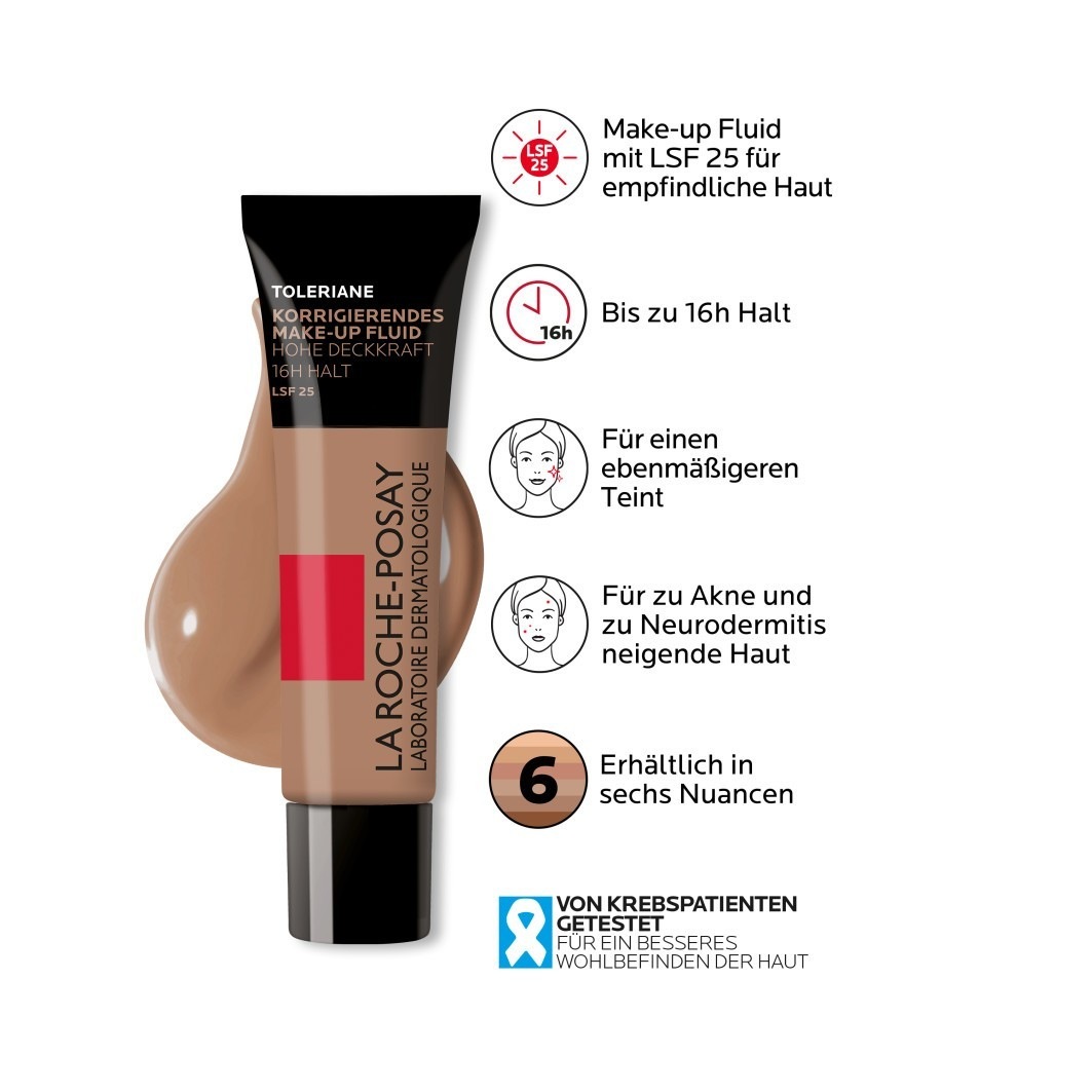 Тональный крем для лица toleriane make-up make-up fluid La Roche Posay, nr. 15, объем 30 мл — фото 2
