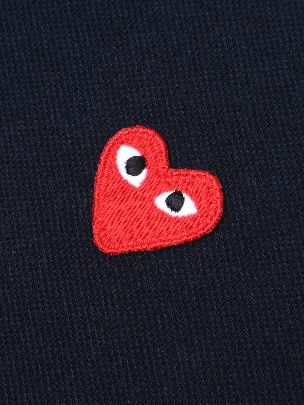 Поло с аппликацией в виде сердца Comme Des Garçons Play Kids, синий — фото 4