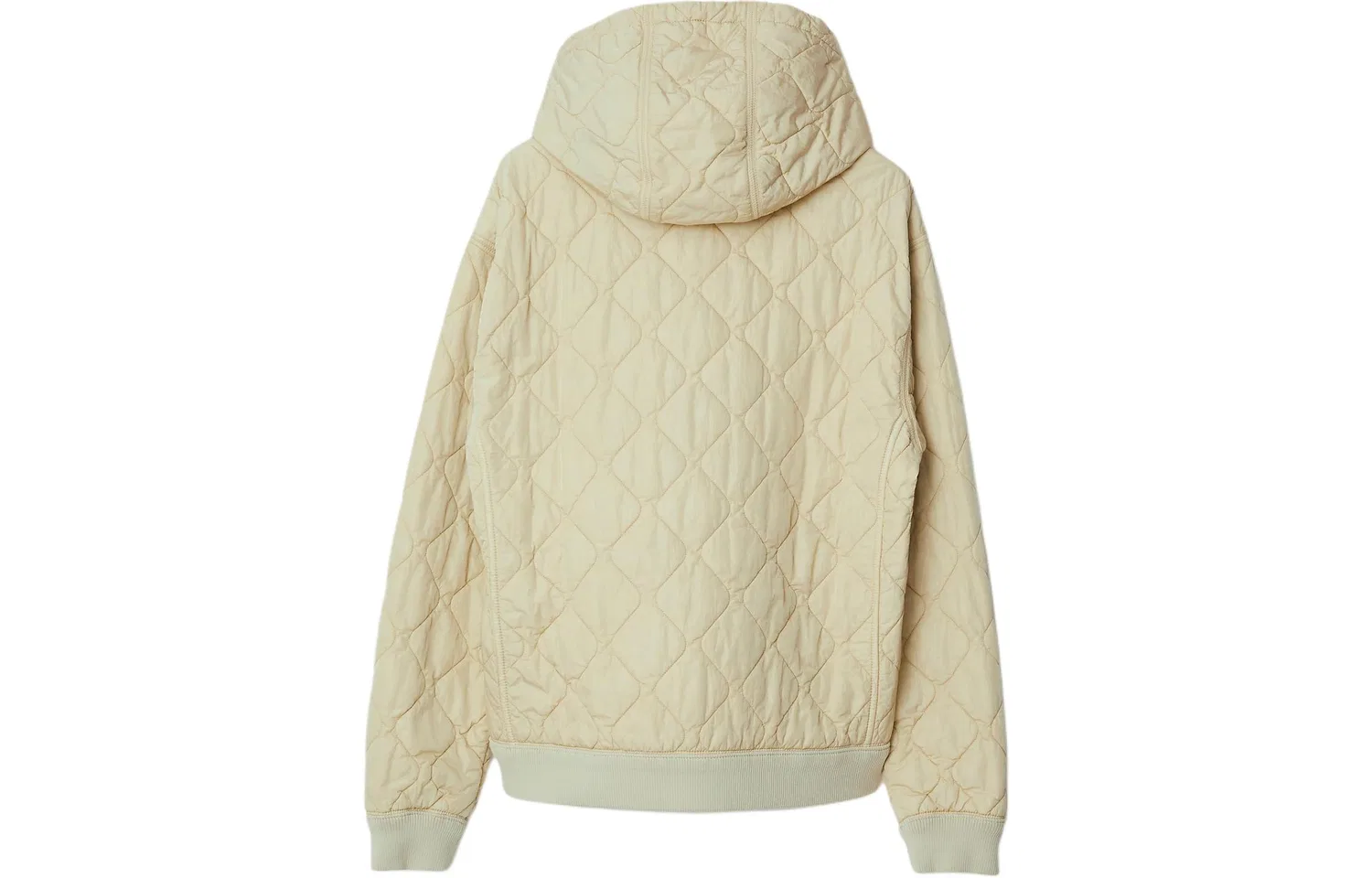 Пуховик Burberry утепленный на завязках, бежевый Yellow — фото 3