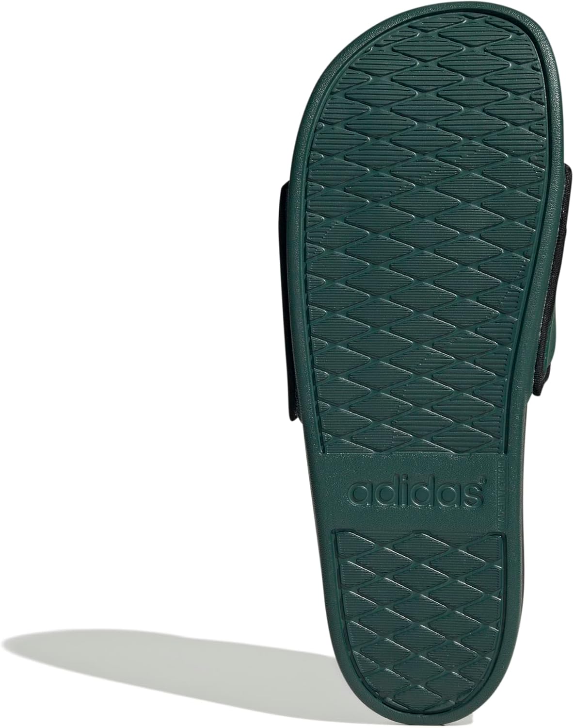 Шлепанцы adidas Adilette Comfort (унисекс), черный/зеленый — фото 3
