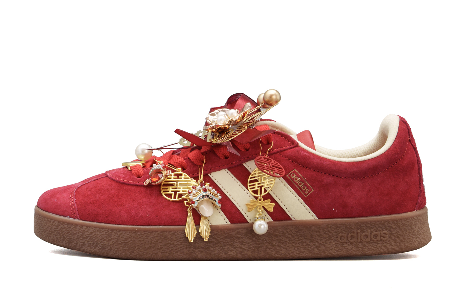 

Adidas VL Court Classic Износостойкие низкие скейтбордистские кроссовки унисекс, красные