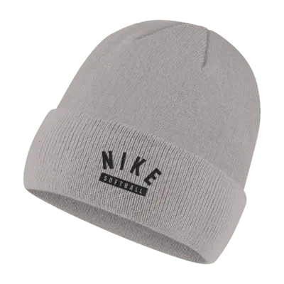 

Шапка Nike Swoosh Softball Cuffed Beanie, цвет Pewter Grey