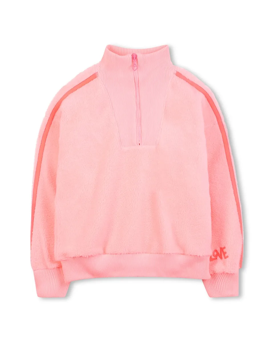 

Детская толстовка с высоким воротником и полумолнией Billieblush, лососевый