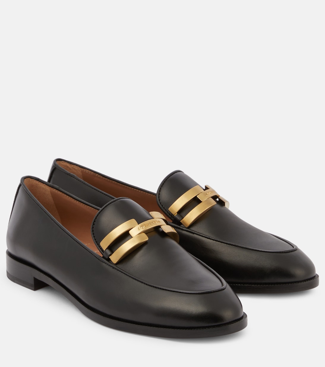Кожаные лоферы Brandi Aquazzura, черный
