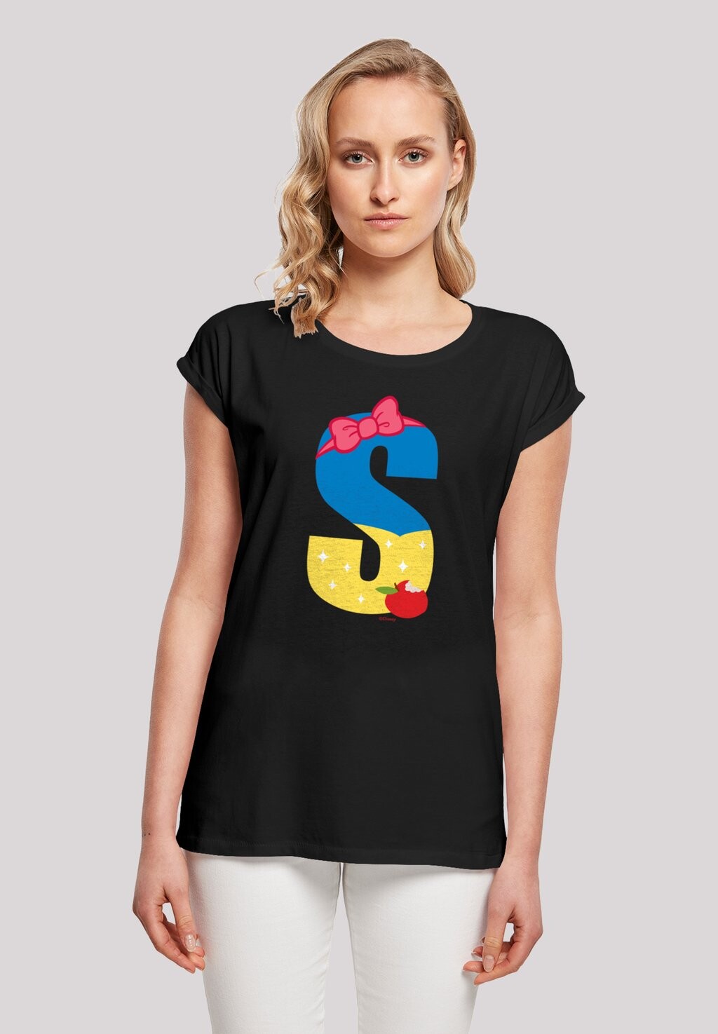 

Футболка с принтом DISNEY ALPHABET S IS FOR SNOW WHITE F4NT4STIC, черный