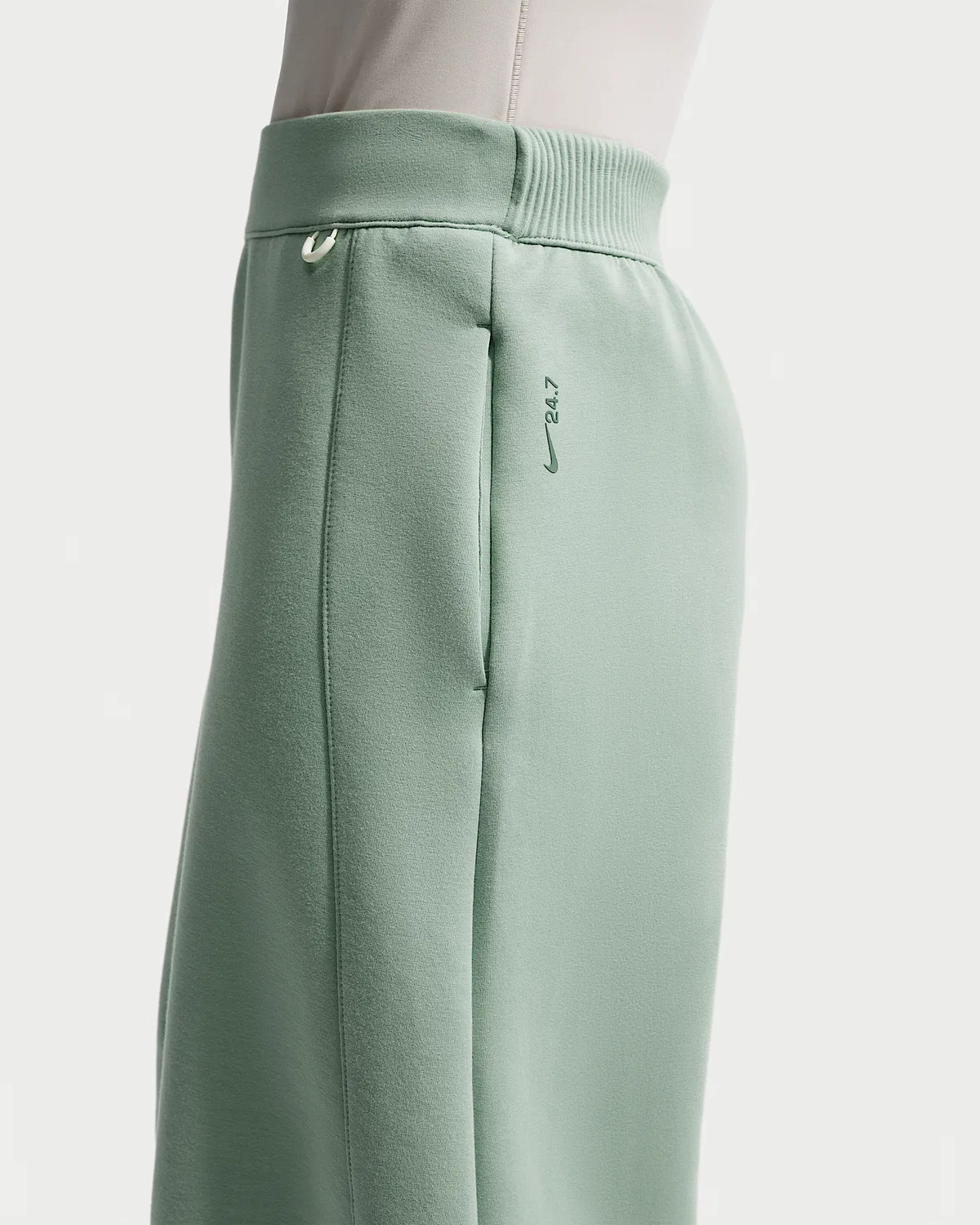 Женские широкие брюки с высокой посадкой Nike 24.7 ImpossiblySoft, Steam/Sail/Dutch Green — фото 3