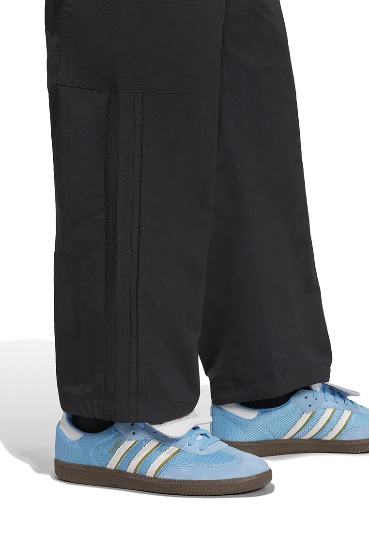 Брюки карго, три полоски, Adidas, черные — фото 4