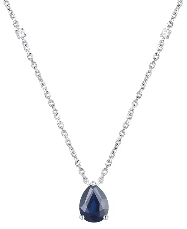 

Ожерелье с подвеской 17 дюймов из 14-каратного золота с изумрудом (1 карат) и бриллиантом (1/20 карата) (также с рубинами и сапфирами) Macy'S, sapphire