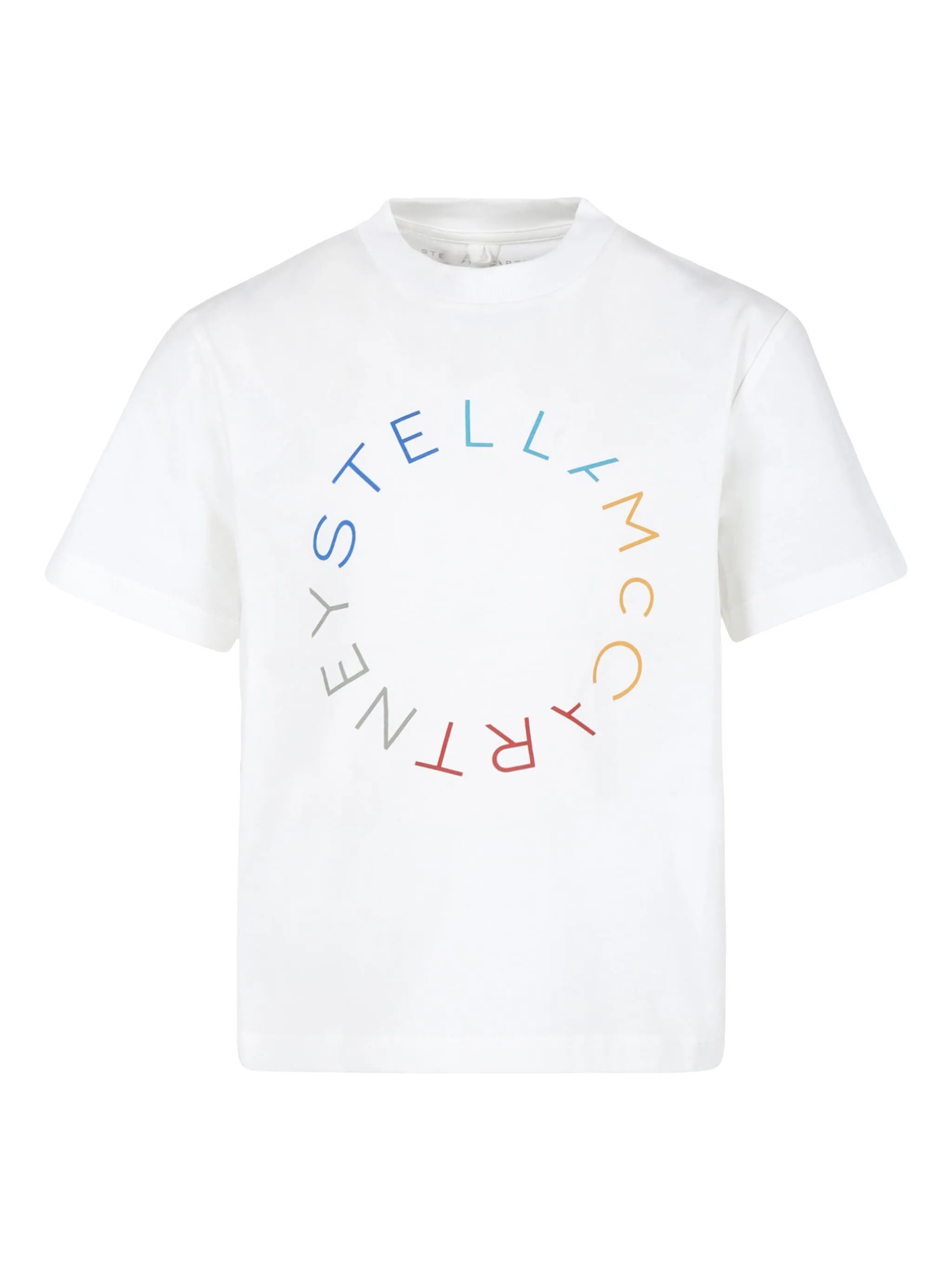 

Футболка с логотипом Circle Logo Stella Mccartney Kids, белый