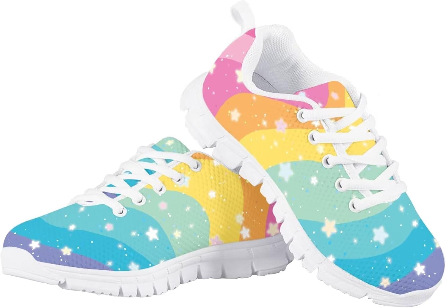 

Детские кроссовки для бега и прогулок, мультяшные, для мальчиков и девочек, теннисные кроссовки, спортивные, легкие, дышащие, из сетчатого материала, для малышей размер 11-13 / для больших детей размер 1-5 Quxjehoe, Colorful Stripes