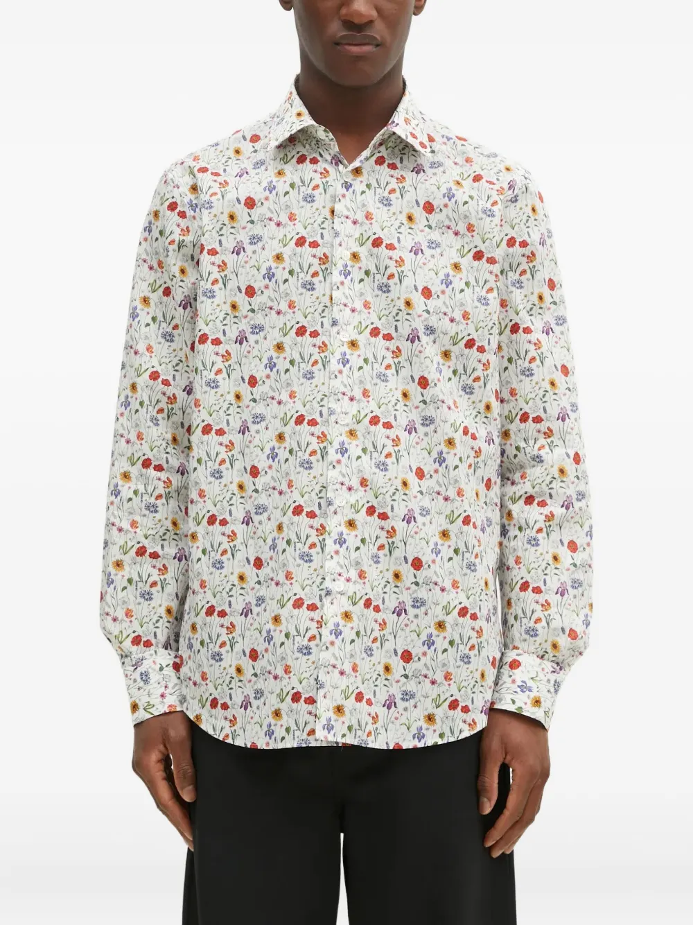 

Рубашка с цветочным принтом Paul Smith, белый