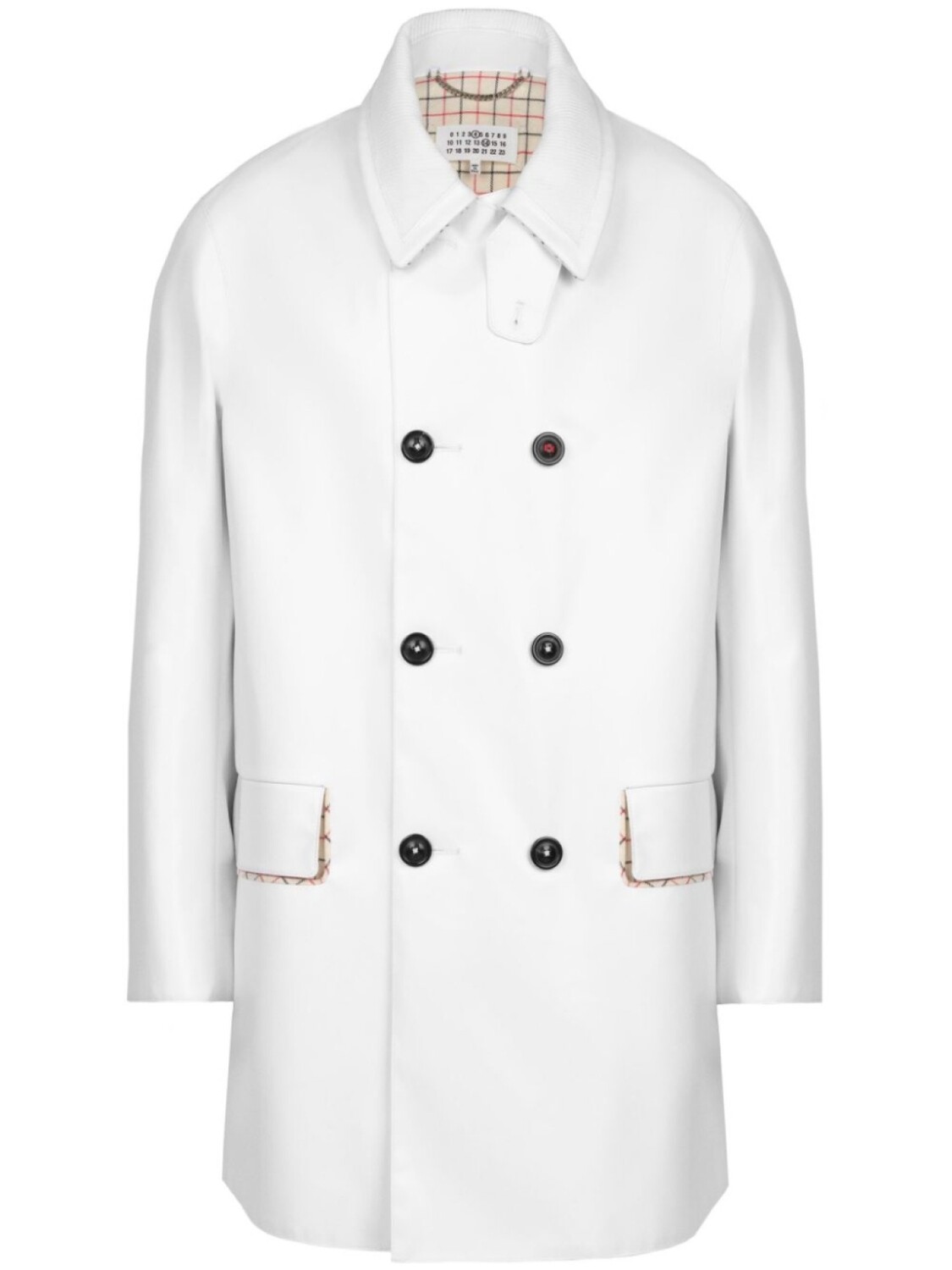 

Maison Margiela двубортное пальто, белый