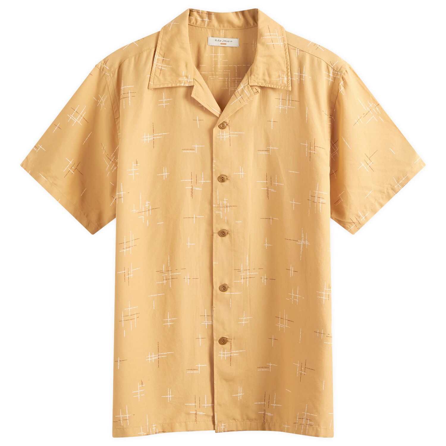 

Рубашка с коротким рукавом Nudie Jeans Co Arvid 50S Hawaii Vacation Shirt, цвет Ochre