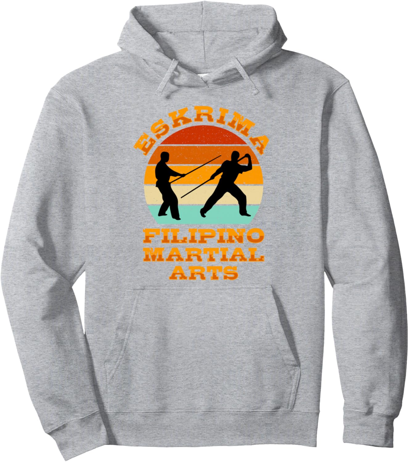 

Толстовка с капюшоном Escrima Филиппины для боевых искусств Eskrima Outfit, серый