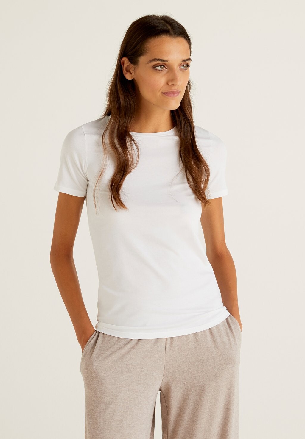 

Базовая футболка SUPER STRETCH United Colors of Benetton, белый