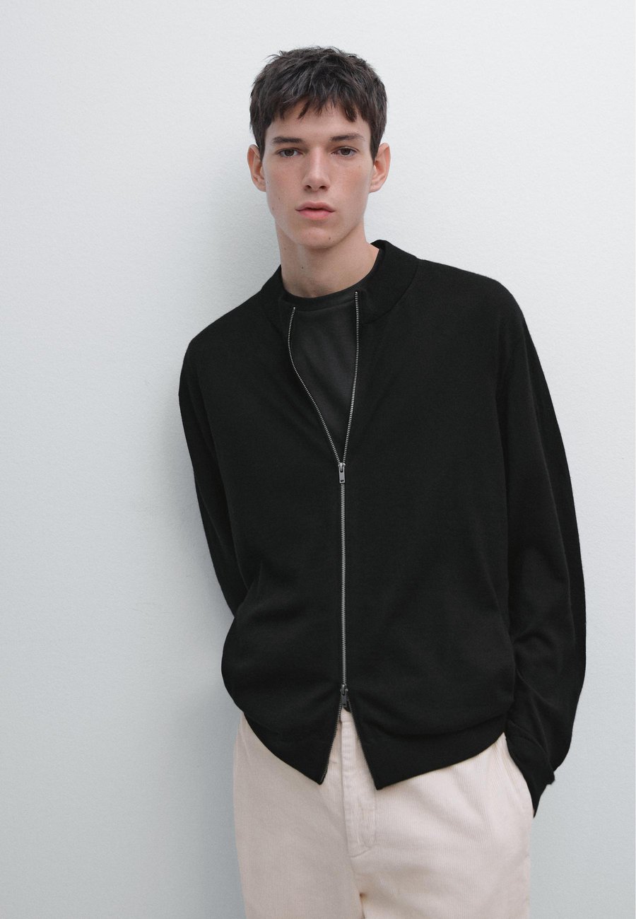 

Толстовка Massimo Dutti Zip-up sweatshirt, Black