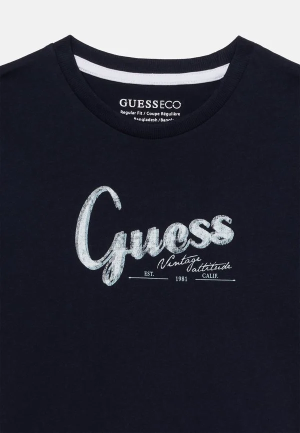 Детская футболка унисекс с принтом Guess, Smart Blue — фото 4