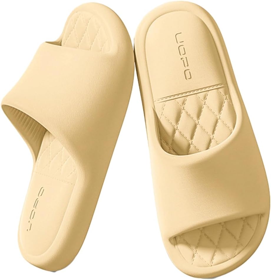 

Женские и мужские шлепанцы для душа Rungion, мягкая подошва, быстрое высыхание, домашние нескользящие сандалии, желтый