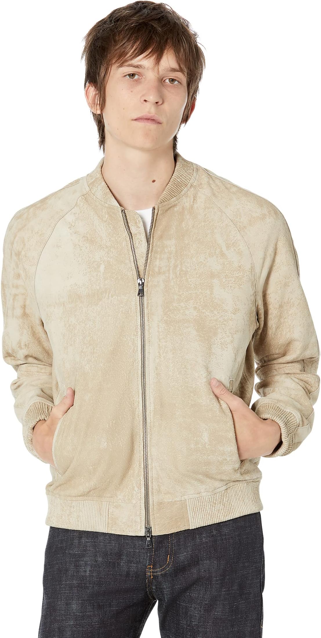 

Куртка Alex Jacket-Souvenir Jacket with Raw Edge L1414Y2 John Varvatos, цвет Ecru