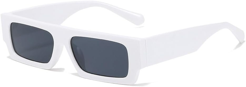 

Модные прямоугольные женские солнцезащитные очки в винтажном стиле с леопардовым принтом, темно-зеленые, мужские квадратные солнцезащитные очки с плоской верхней частью, защита от УФ-излучения UV400 SKFGNX, White Gray