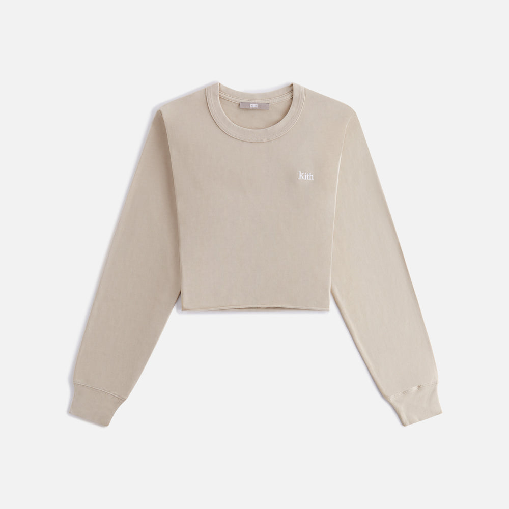 

Футболка Kith Women Lucy Cropped Long Sleeve II Tee, цвет Bare