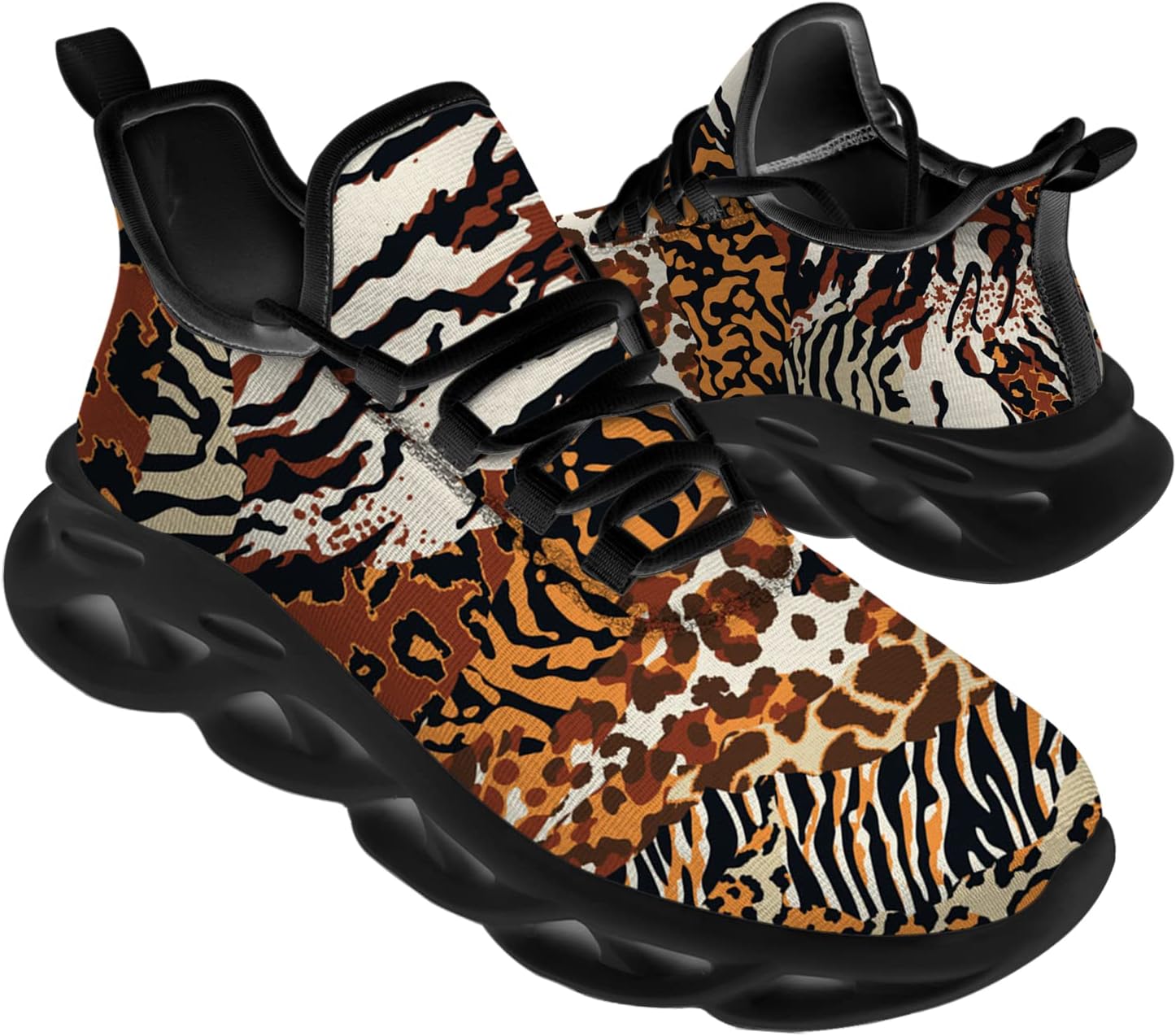 

Кроссовки Ciadoon Leopard для мужчин и женщин, для бега по дорогам, ходьбы, тенниса, спортивные кроссовки для джоггинга, подарки, мультиколор