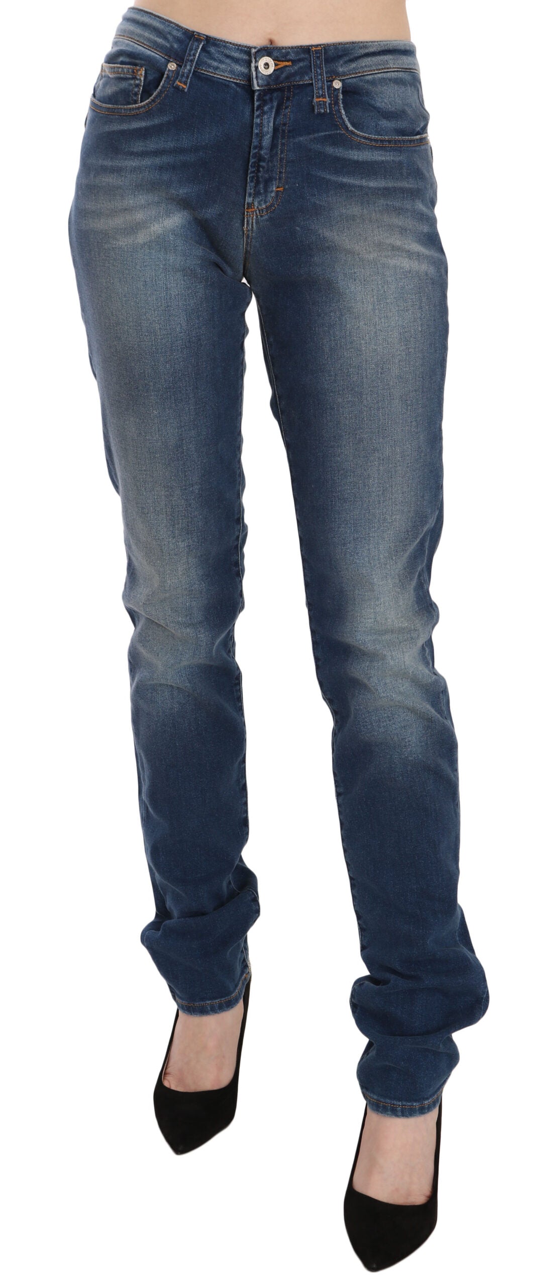 

Женские джинсы Fiorucci Washed Mid Waist Slim Fit, синий
