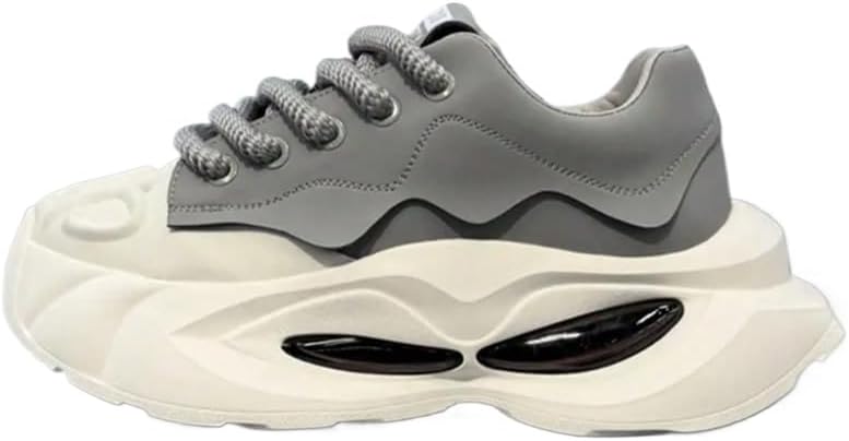 

Модные стильные мужские кроссовки с дышащей легкой конструкцией, новой толстой подошвой для повседневного и уличного ношения Zixcplaz, серый