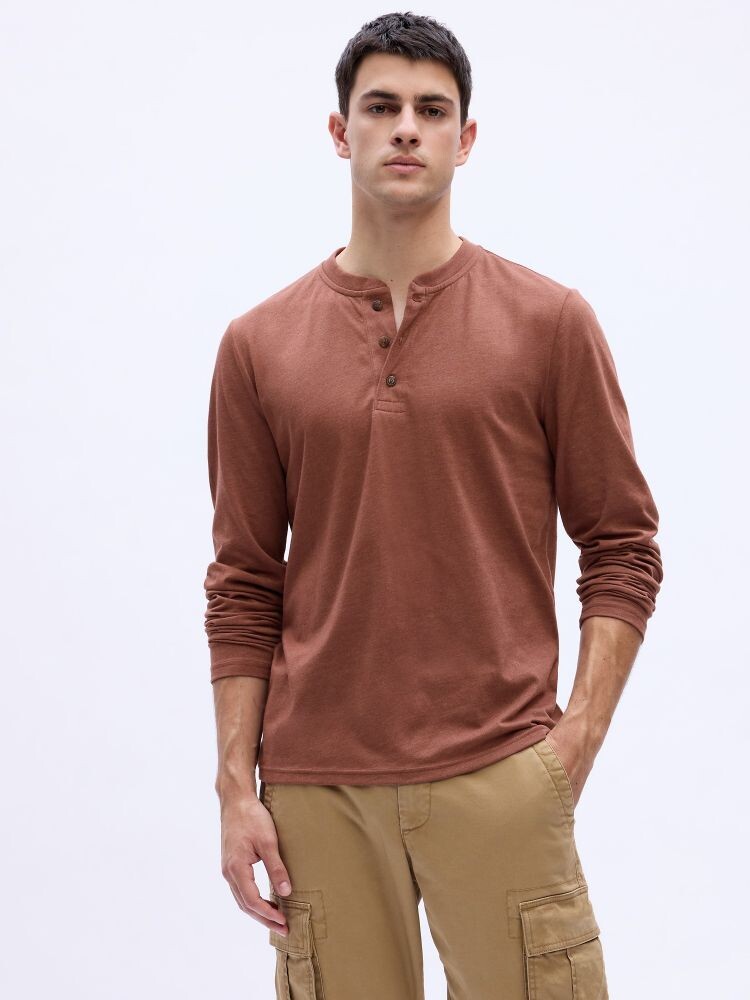 

Футболка с длинными рукавами Gap, коричневый