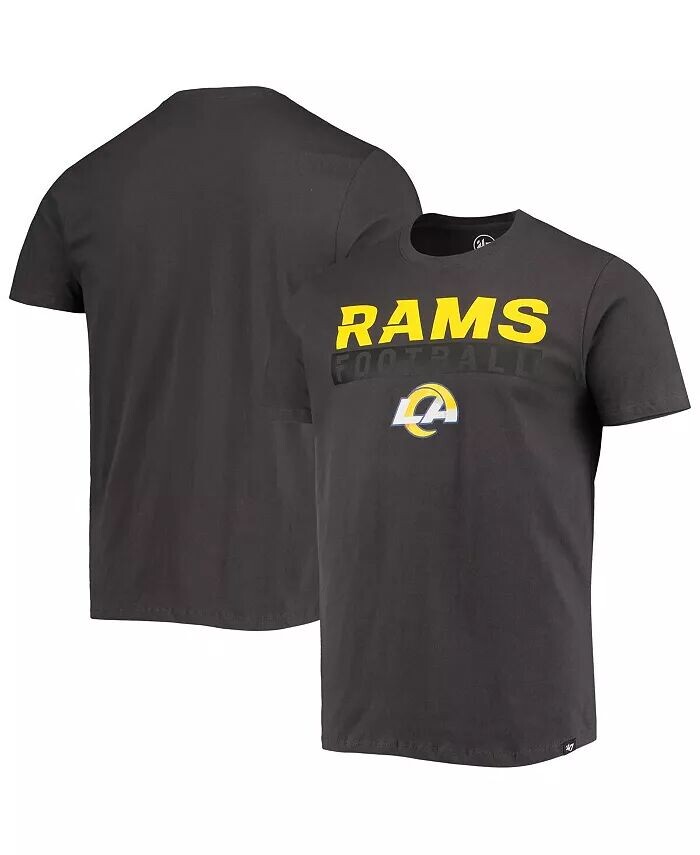 

Мужская темно-серая футболка '47 Los Angeles Rams Dark Ops Super Rival '47 Brand