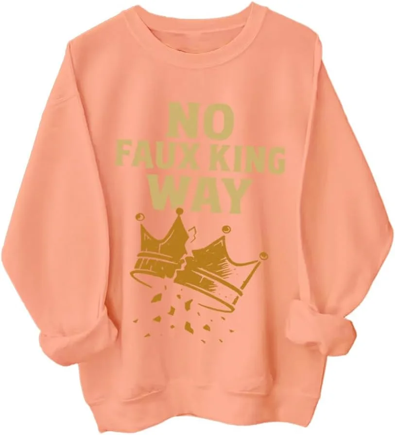 

Толстовка No Kings, худи No Kings In America, пуловер No Faux King Way, забавное политическое худи для мужчин и женщин SIMJEW