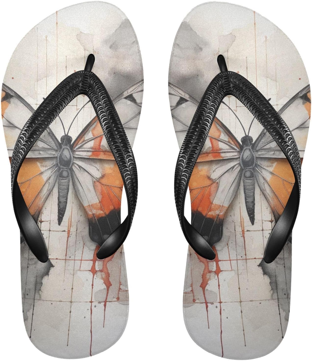 

Женские и мужские шлепанцы с фламинго и цветами, женские слайды, мужские сандалии, душевые тапочки, летние нескользящие шлепанцы для бассейна, пляжа и ванной Mnsruu, Butterfly I0566