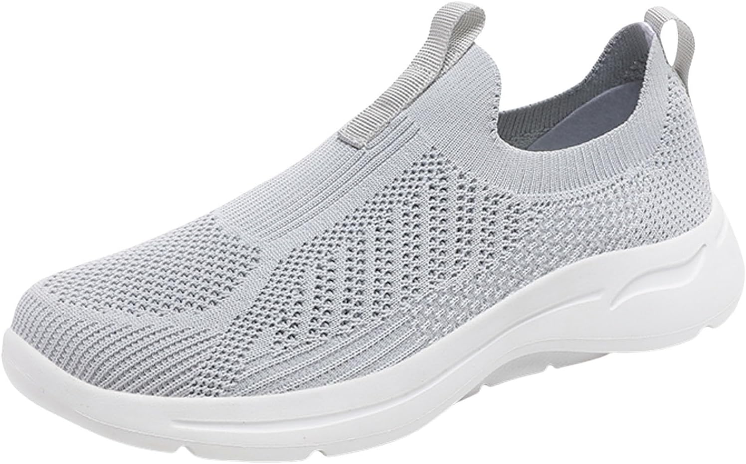 

Мужские прогулочные кроссовки IWIHMIV, слипоны, повседневные, противоскользящие, дышащие, легкие, удобные, с плоской подошвой, серый