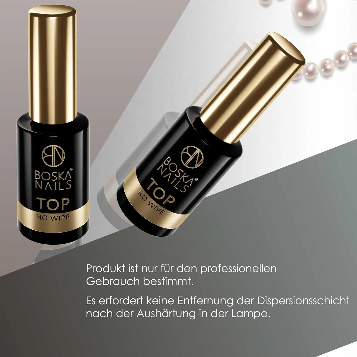 Профессиональное верхнее покрытие для ногтей Boska Nails Top No Wipe, 10 мл Boska Nails, Top No Wipe 10Ml — фото 4