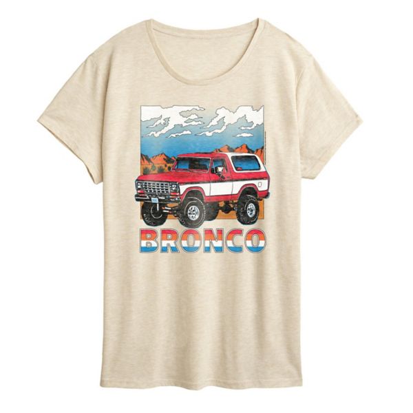 

Женская футболка Ford Bronco с принтом горного пейзажа Licensed Character, бежевый