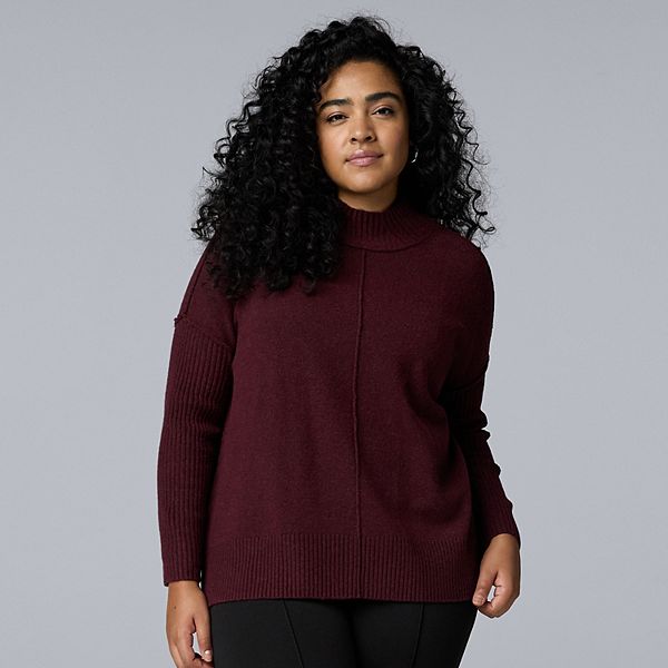 

Свитер с высоким воротником из смесового кашемира Plus size Simply Vera Vera Wang, Port Royale