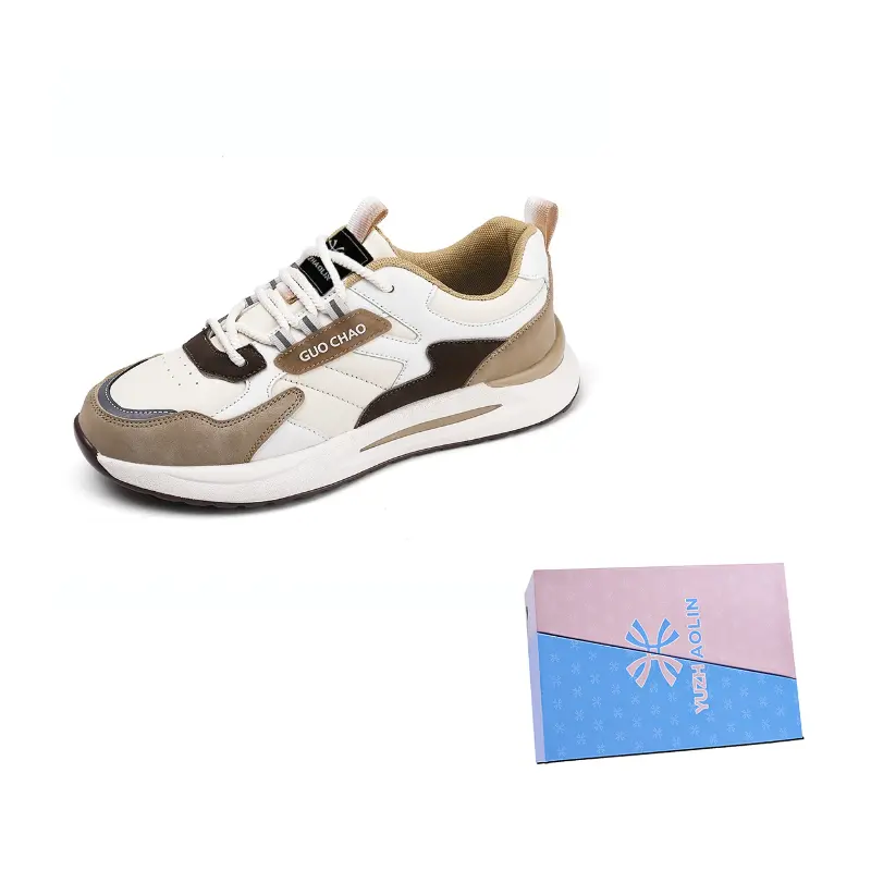 

YUZHAOLIN Мужские устойчивые к истиранию низкие повседневные туфли с эффектом увеличения роста - бежево-коричневые, цвет Beige Brown