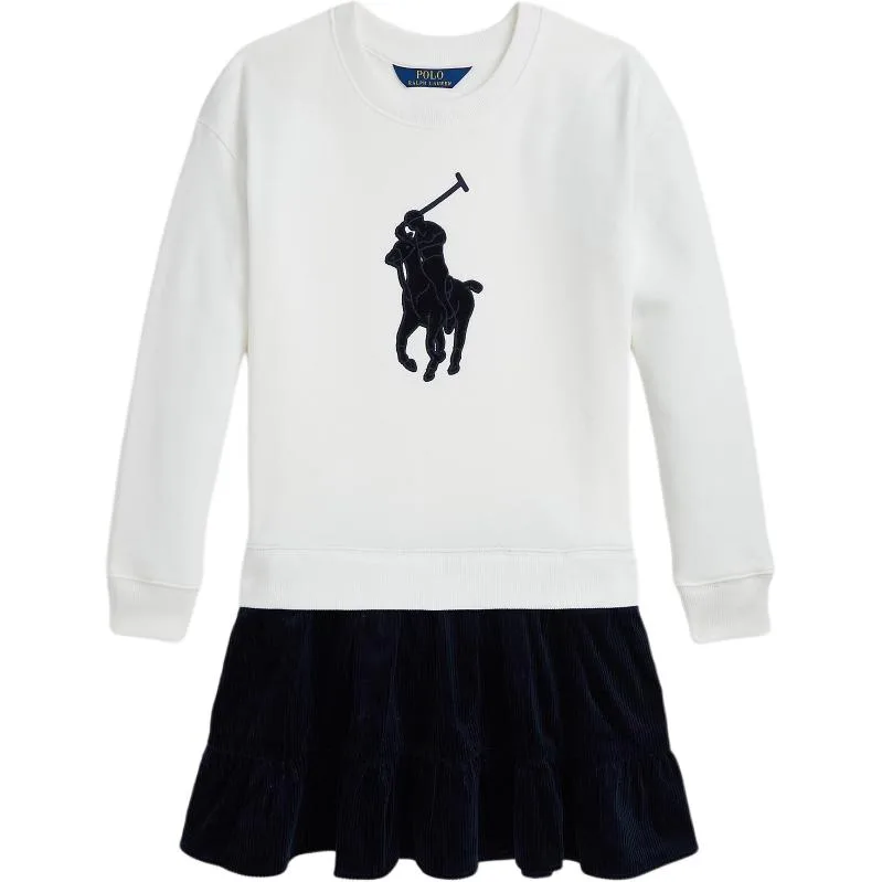 Polo Ralph Lauren Платье FW24 Washed White Kids' — фото 3